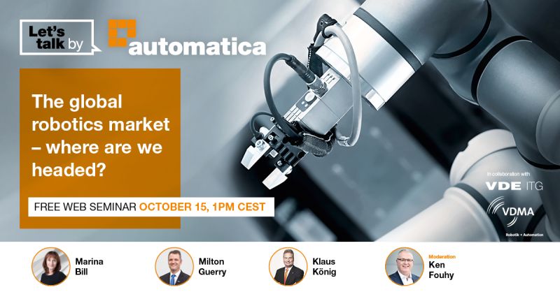 automaticafair's tweet image. Let’s talk No. 3 - recording is now online!

Watch the panel discussion with experts from @SCHUNK_HQ, @KUKA_DACH and @ABBRobotics.

Topics:
🔹World Robotics Report 2020 of @IFR_Robots 🔹Repercussions of COVID-19 
🔹Insights on future trends

 ▶ bit.ly/automatica-let…