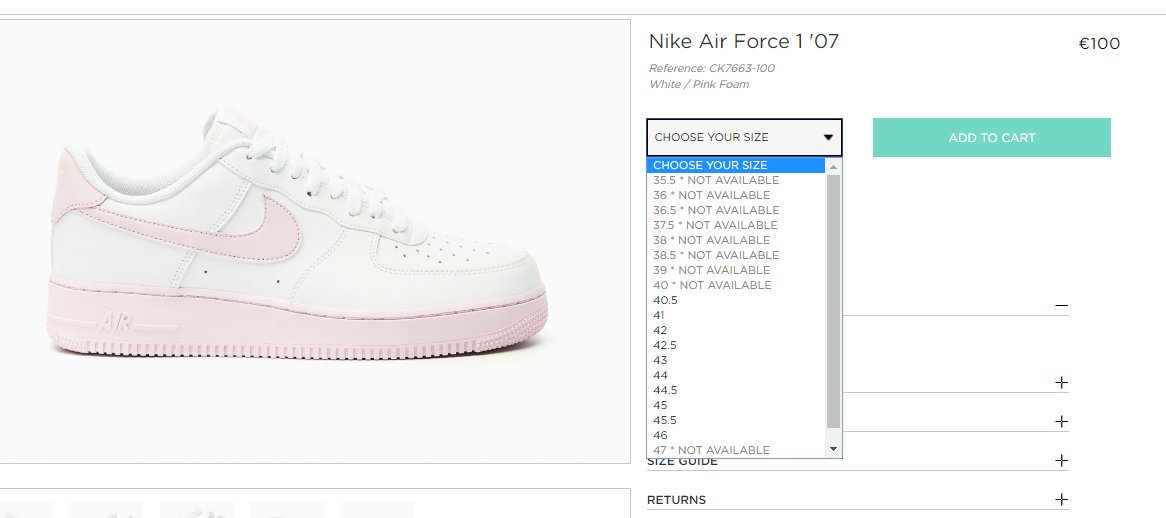 air force pink sole