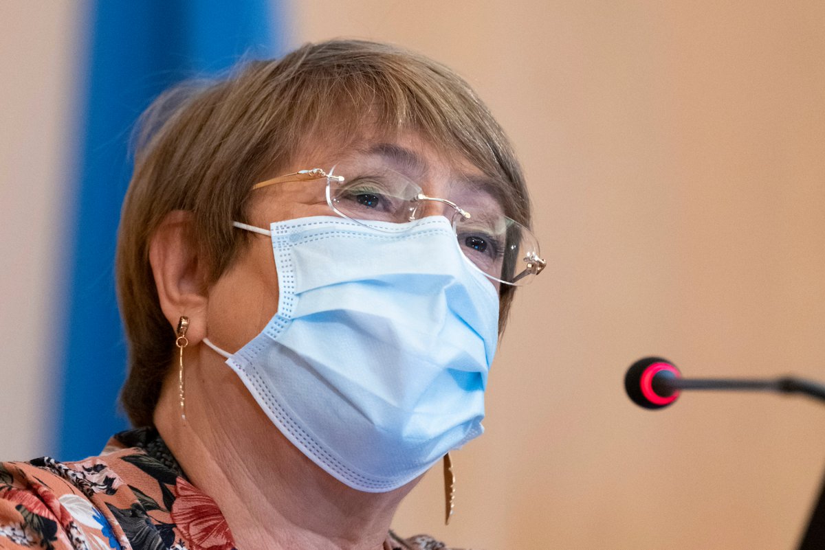 <a href="/UNGeneva/">United Nations Geneva</a> <a href="/emmyboi98/">Emmy of UK</a> <a href="/mbachelet/">Michelle Bachelet</a> <a href="/UNHumanRights/">UN Human Rights</a> “Nigerians, like everyone else, have a fundamental right to peaceful assembly and protest,” says UN #HumanRights Chief <a href="/mbachelet/">Michelle Bachelet</a>, while strongly condemning the use of excessive and disproportionate force by Nigeria #Lagos, #Nigeria.

#nigeriaprotests