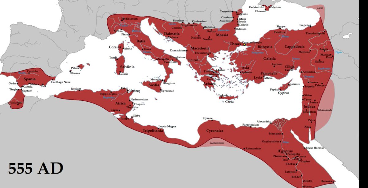 (Do notice the overlap along the eastern Mediterranean, and ol'Berenice too!) At various times after Rome's decentralization, these empires took over the old Egyptian trade routes. Indian Ocean trade persisted, and coconuts continued to be imported.