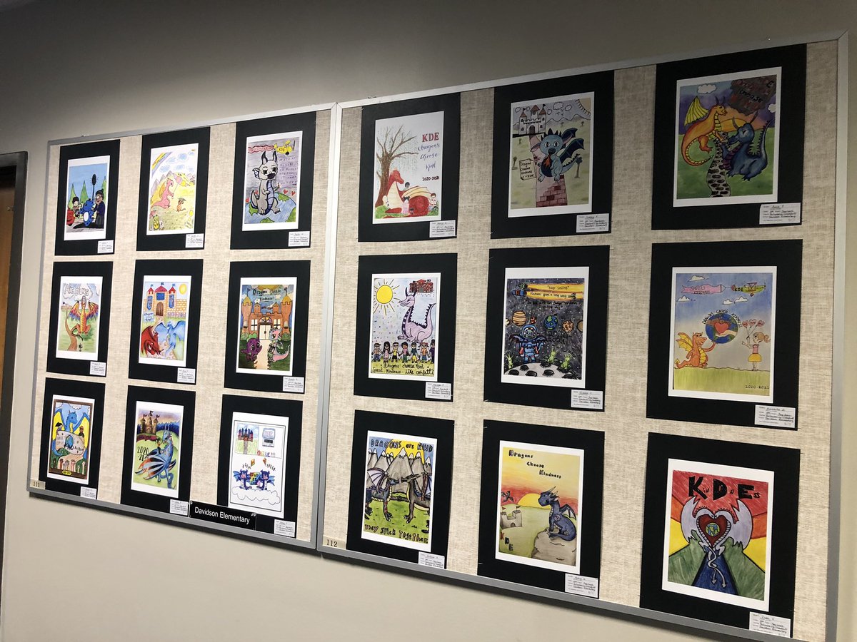 Adding a little cheer to the ESC! 5th grade student art! #kdepride