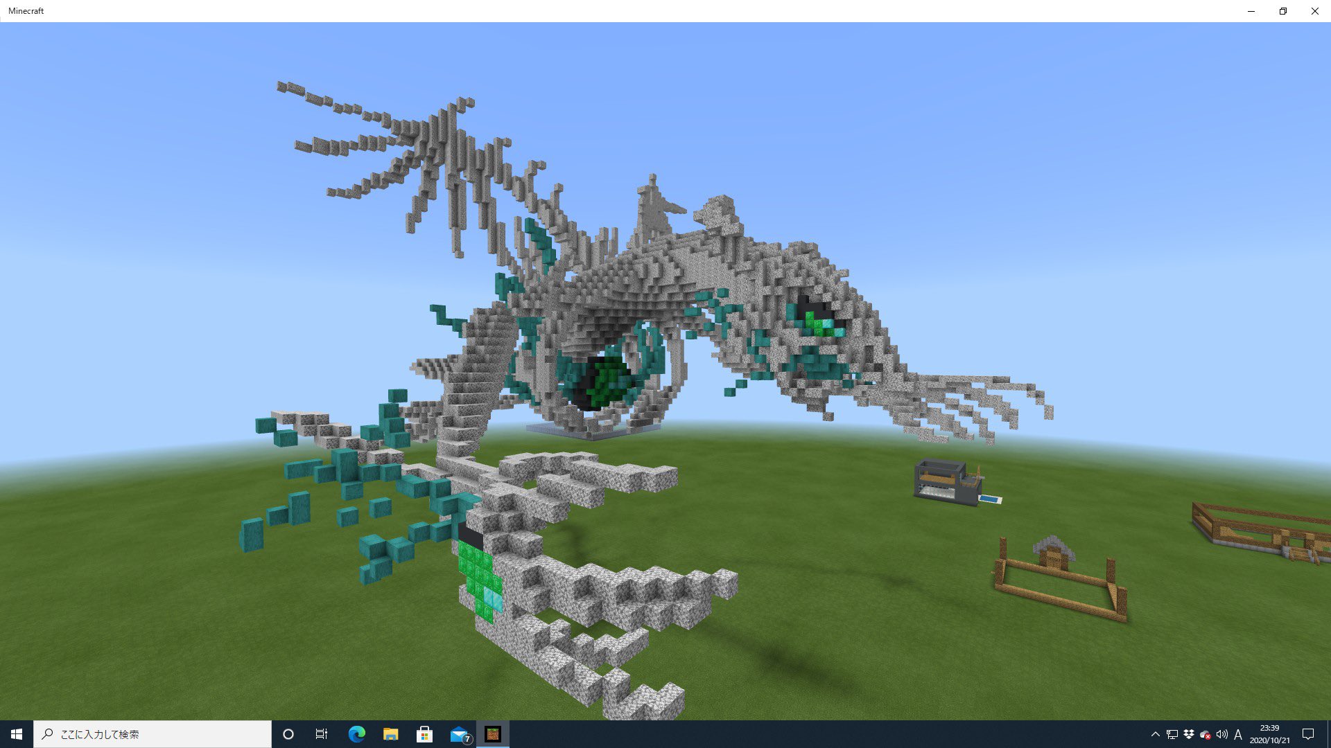いかろす マイクラドラゴン Minecraft建築コミュ マイクラ建築 マイクラモニュメント オリジナル 造りました 呪滅の龍 アシッド まぁ 骨の龍です D ｱﾋｬﾋｬ T Co Fvil3d9oet Twitter