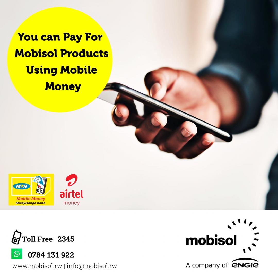 MySolRwanda's tweet photo. Have you been wondering how you can make your payments for solar products? #Mobisol has made it easier, you can pay using MTN Mobile money and Airtel Money https://t.co/c5P3tdNROp