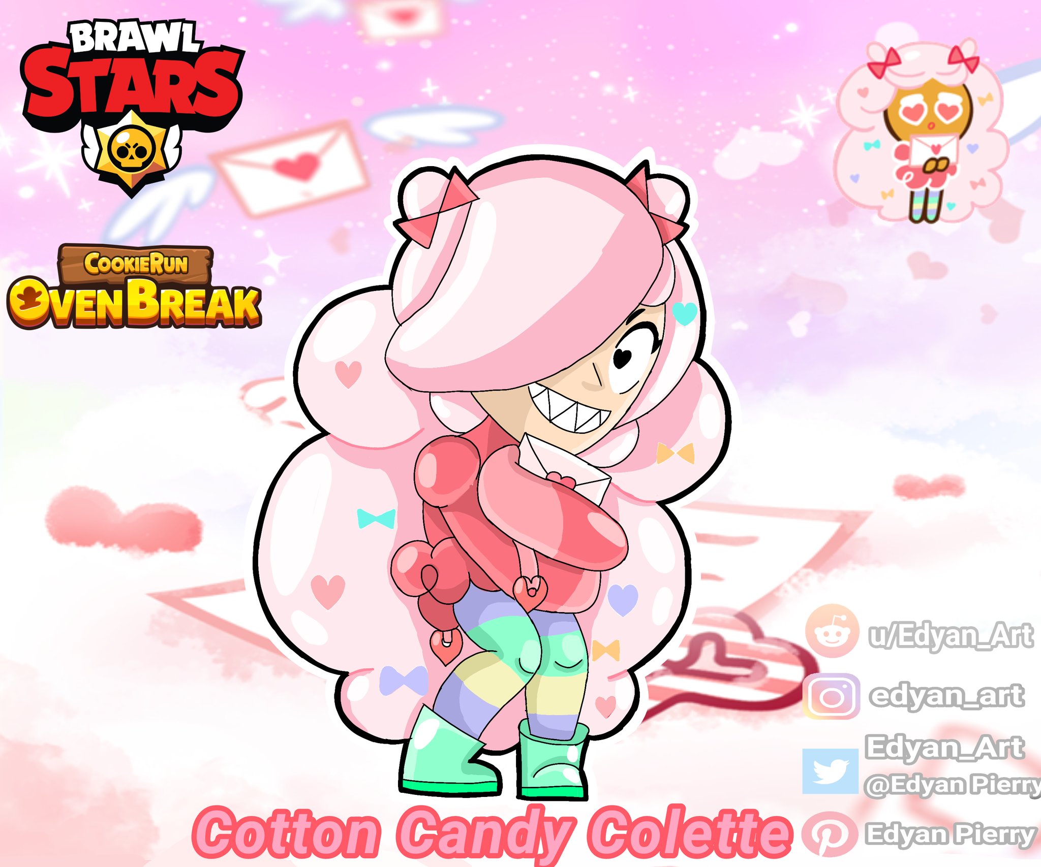 Edyan Art On Twitter Skin Para A Colette Brawl Stars Baseada Na Personagem Cotton Candy Cookie Do Jogo Cookie Run Ovenbreak Brawlstars Brawlart Brawlstarsart Brawlstarsfanart Brawlstarsskin Brawlstarscolette Cookierun - personagens do jogo brawl stars bibi