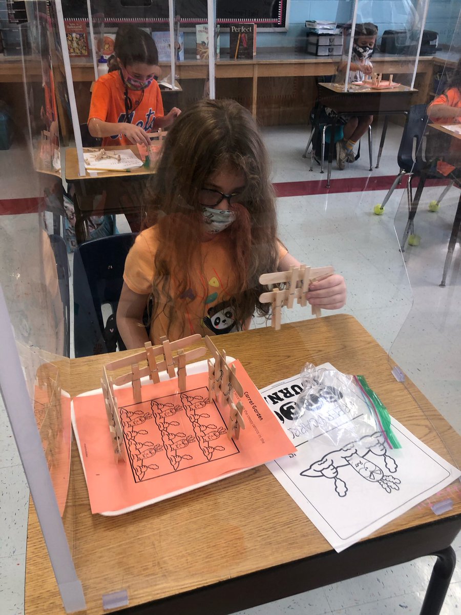 DebLangoneEdu's tweet photo. Our 2nd grade scientists are engineering a fence to keep the carrots in the garden. Design, build, improve. Productive struggle to success. #WeGotThis #ScienceReimagined https://t.co/AbGfbgIj5z