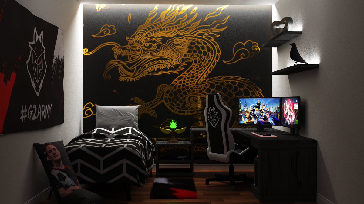 martinesquara's tweet image. Took me 2 weeks, but it was worth it!

FInally I can imagine having my G2 Fan bedroom complete with a golden dragon mural, a #G2ARMY flag and a full size @G2Perkz body pillow😆

@G2esports @BMWEsports
#UnitedInRivalry #WorldsBestFans #Worlds2020