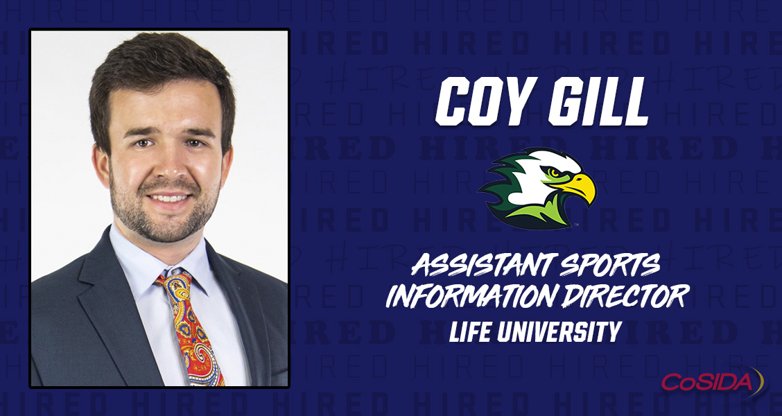 CSCcareers's tweet photo. TRANSACTION - @LifeUAthletics - @CoyGill named Assistant Sports Information Director 

https://t.co/V8nZOYxT4e https://t.co/jZpEE6E21B