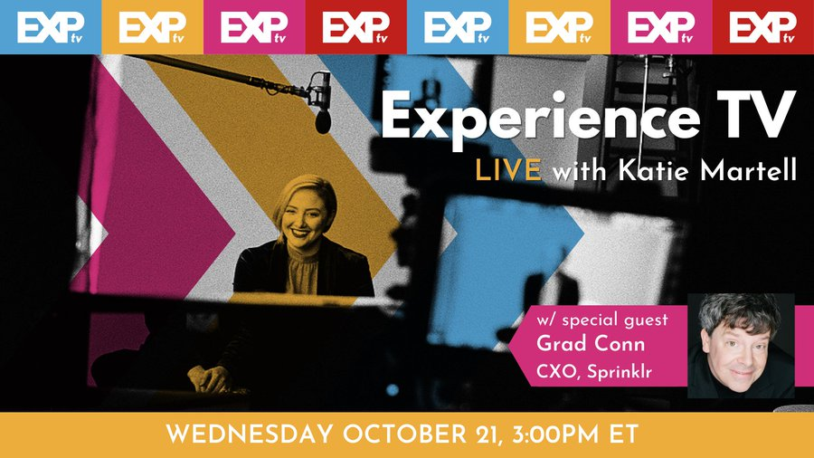 Want to create stellar customer experiences? I'll be joining <a href="/KatieMartell/">💥 Katie Martell</a> today to talk about customer care, bots, and why customer experience is the new marketing. Join us!

linkedin.com/events/experie…