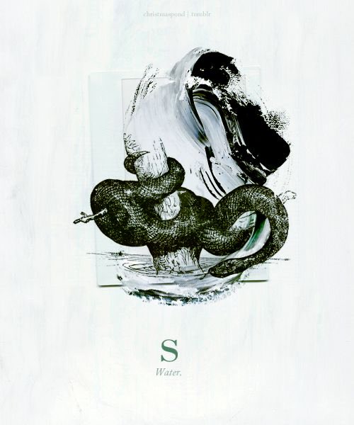 Slytherin corresponds roughly with the element of water, due to serpents being commonly associated with the sea and lochs in western European mythology, as well as serpents being physically fluid and flexible animals.