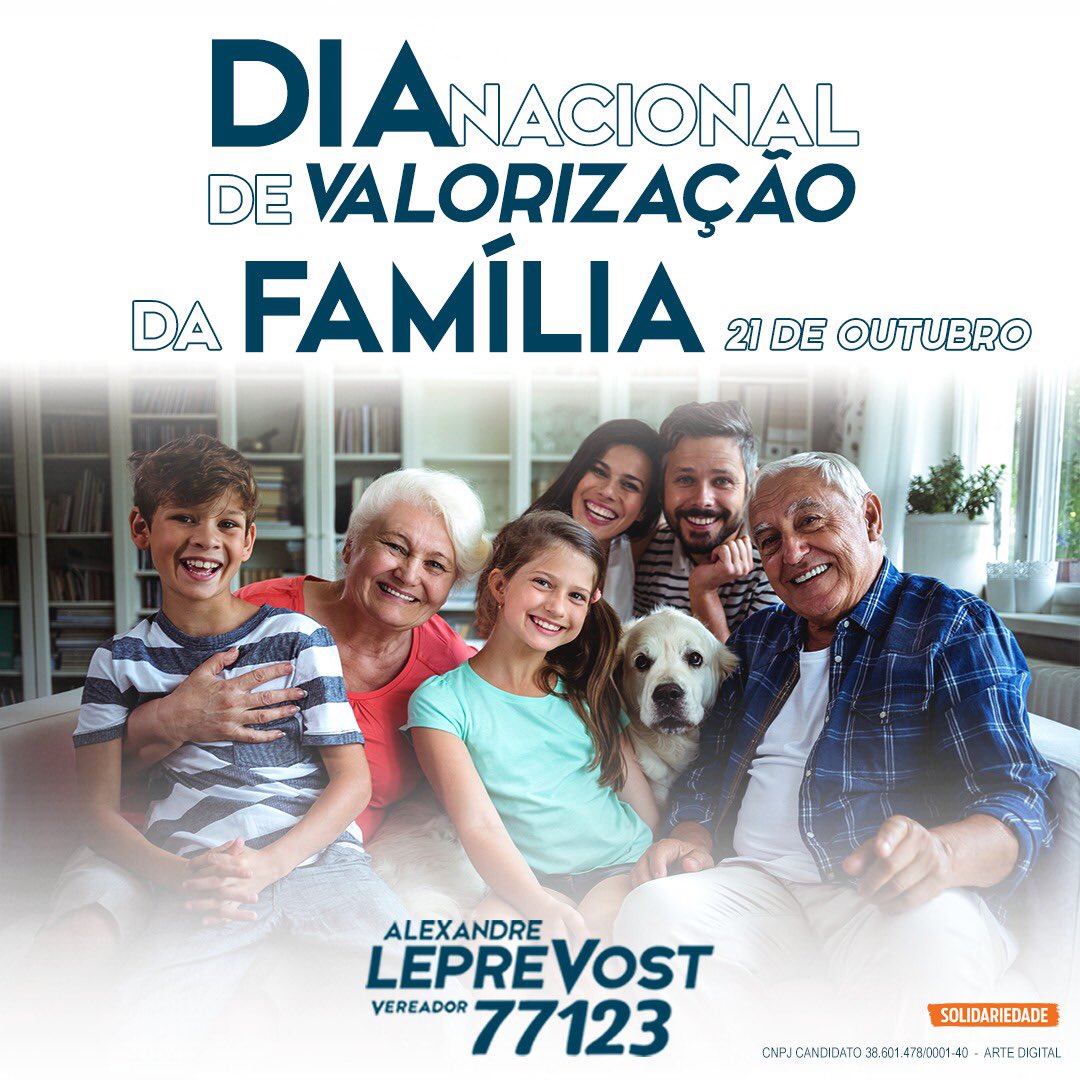 Hoje o dia é dedicado à valorização do nosso maior patrimônio: a família.
Um grupo familiar edificado é essencial para o pleno desenvolvimento do cidadão. Tire um tempinho para investir na sua família e dizer o quanto os ama!
#AlexandreLeprevost77123 #Famíla https://t.co/8UqE0LTo6l