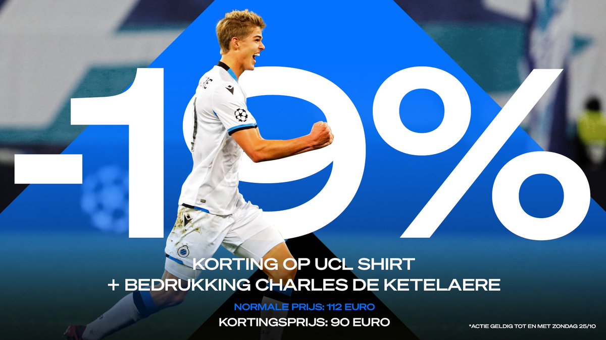 ClubBrugge's tweet photo. 19 jaar, 7 maanden en 10 dagen was Charles De Ketelaere toen hij gisteren scoorde! π€© #ZenClu
Straffe prestaties verdienen straffe kortingen!
SHOP NU ππΌ https://t.co/3FYSzM6gxr https://t.co/jC6aTmhvVb
