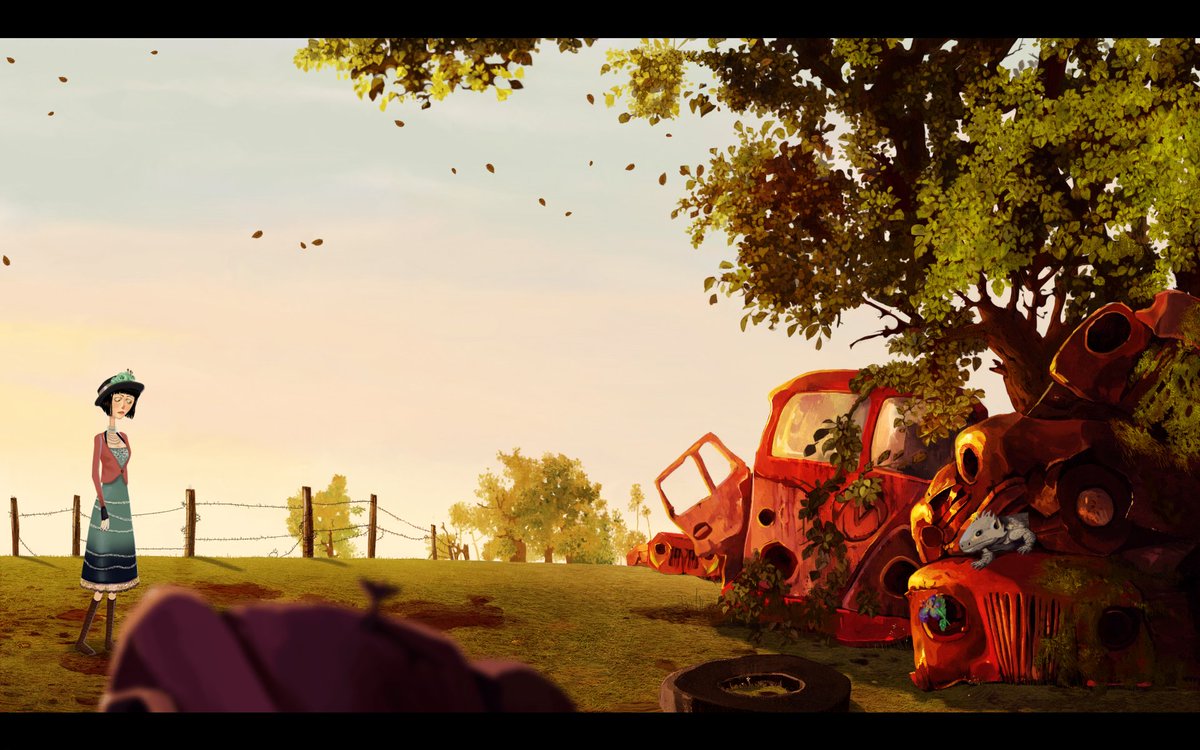 3. Like 'Broken Age', 'Memoranda' was built around the work of a single great visual artist, in this case Maliheh Rahrovan ( @maliheh_rhn). The scenes look at LEAST as good as B.A.'s (often better, to my eye), and the game's graphical system in general is at a very similar level.