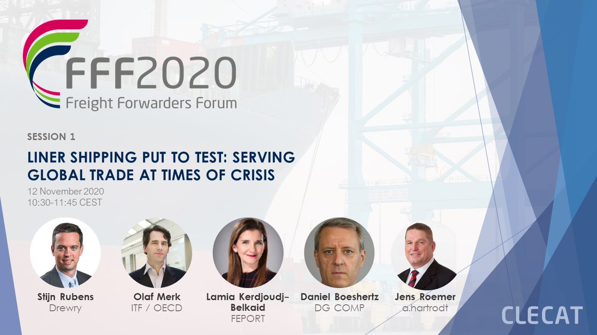 CLECAT_EU's tweet photo. Shippers and forwarders have to deal with sudden carrier changes in capacity, reduced service level and cancelled sailings on a much higher scale than before the crisis: join the debate: liner shipping put to test at times of crisis
#CLECAT_EU https://t.co/T4Xa1TMOnh