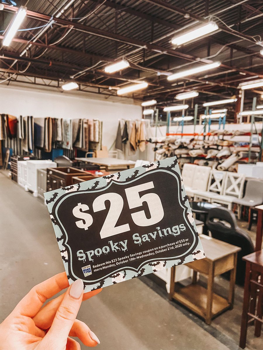 cargolargo's tweet photo. It's the final day of Spooky Savings coupon redemption! Use last week's coupons on furniture, electronics, and more! Get it before it's gone! https://t.co/yIPARRbtBM
