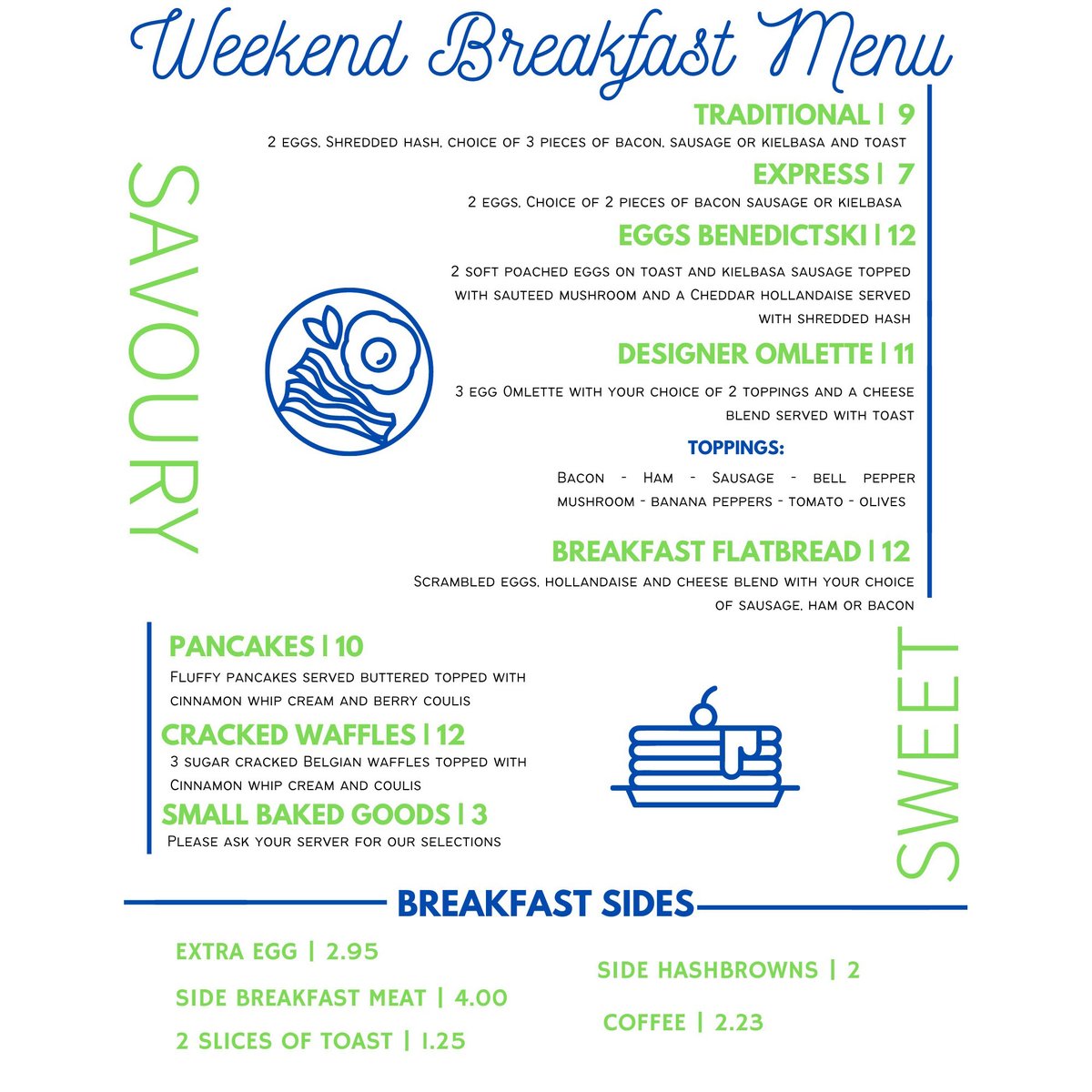 Who loves #breakfast? ✋🥞 We have a brand new Weekend Breakfast Menu! Due to COVID we have limited seating so reservations are requested (204) 988-1535. Masks are required until you are seated at your table. We hope to see you this weekend! #ywgeats