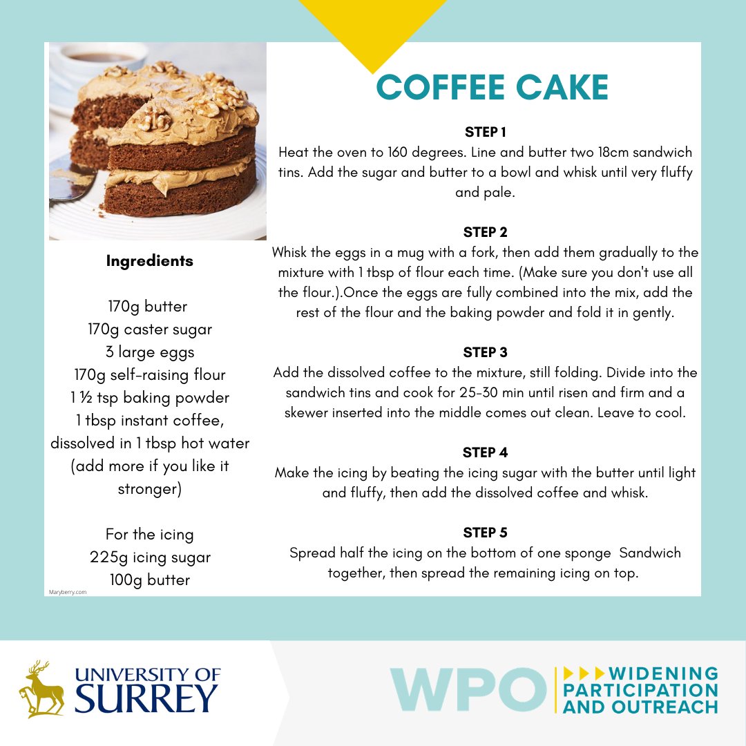 It's #WellbeingWednesday & #UKCoffeeWeek! So today we look at the benefits of coffee and share a tasty #CoffeeCake to encourage your wellbeing and boost your knowledge about #coffee! @projectwaterf @UKCoffeeWeek @UniOfSurrey @SHTMatSurrey @LakesideRandC