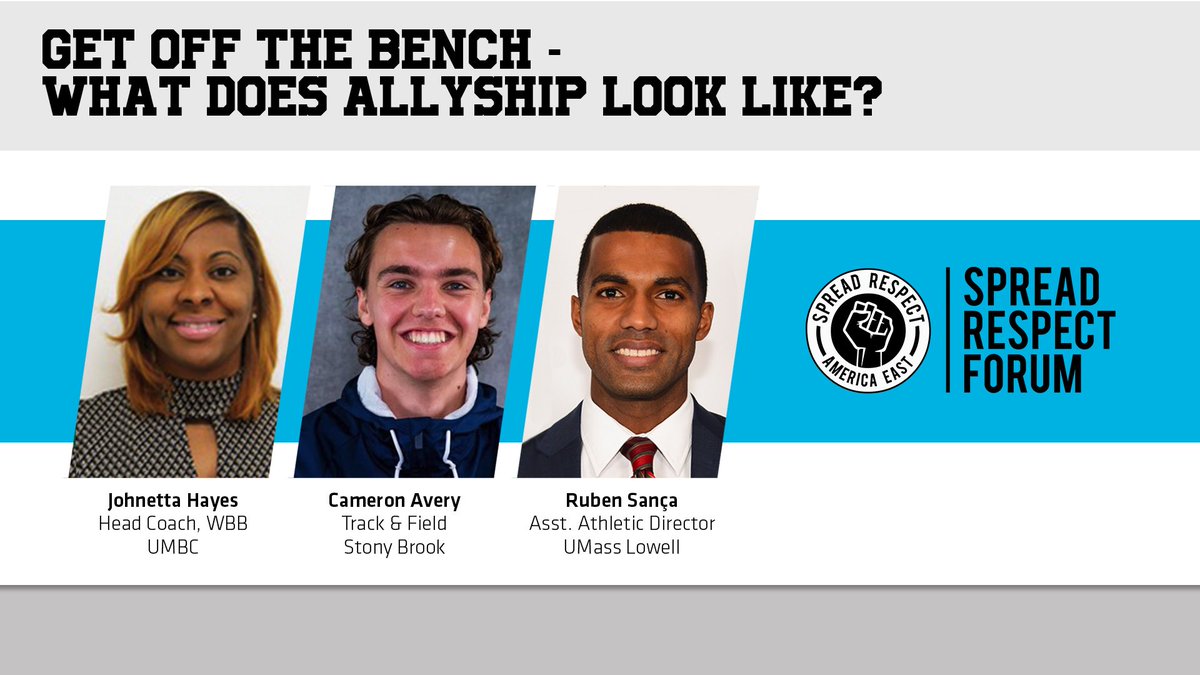 UMBC Women’s Basketball (@umbcwbb) on Twitter photo Retriever Nation, tune in NOW to the <a href="/AmericaEast/">America East</a> Spread Respect Forum to listen to Coach Hayes (<a href="/LadyRetriever/">Johnetta Hayes</a>) speak on allyship within the conference! Register using link below to watch! ⤵️
bit.ly/SRForumRegister Retriever Nation, tune in NOW to the <a href="/AmericaEast/">America East</a> Spread Respect Forum to listen to Coach Hayes (<a href="/LadyRetriever/">Johnetta Hayes</a>) speak on allyship within the conference! Register using link below to watch! ⤵️
bit.ly/SRForumRegister
