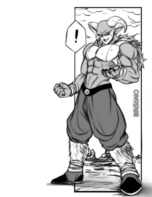 #DBtober week 3 - Redraw of Moro's new form from chapter 65 