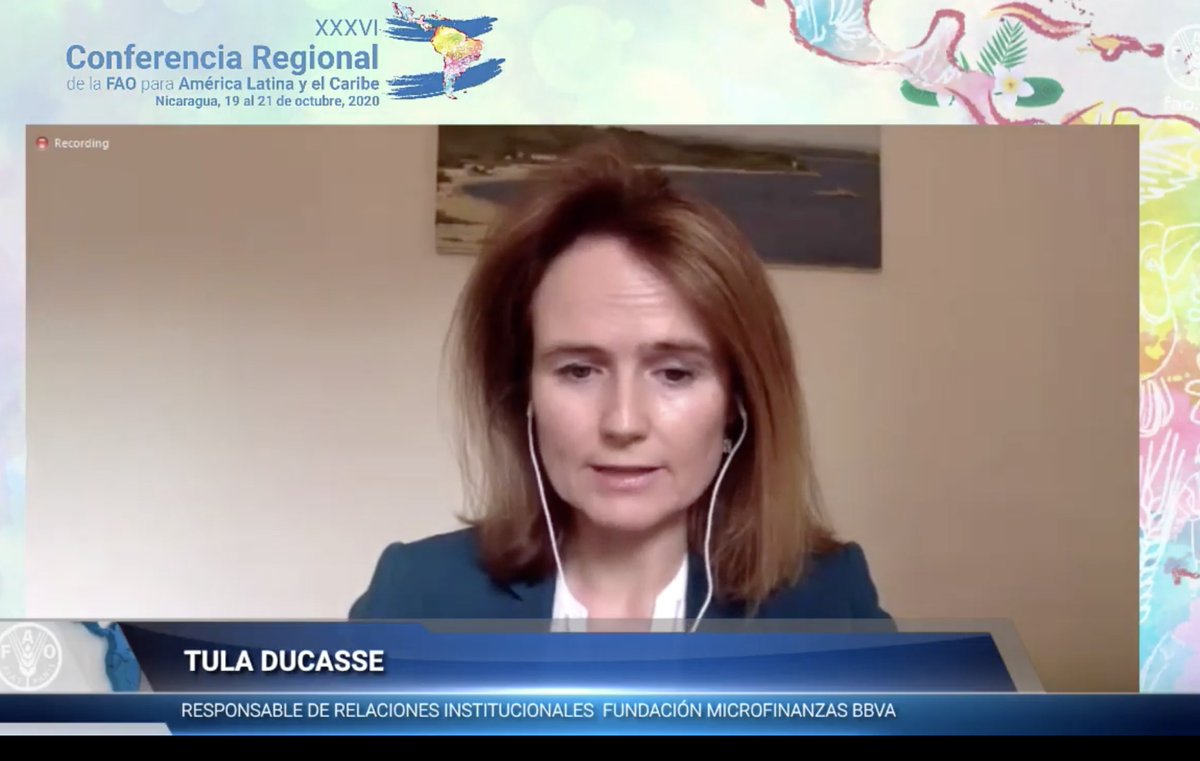 #AHORA | La responsable de Relaciones Institucionales de la #FMBBVA, Tula Ducasse, participa en la 📝 Declaración Conjunta 📝 del #SectorPrivado #ConferenciaFAOAméricas @FAO @FAOAmericas
Síguelo aquí 👉 https://t.co/1xCJjLXxP4 https://t.co/m3Txg1sSk0
