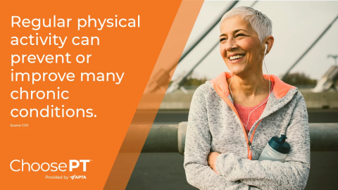 This October, National Physical Therapy Month, we are reminded to include physical activity as a part of our everyday lives. American Physical Therapy Association (APTA)  @APTAtweets 
#ChoosePT"