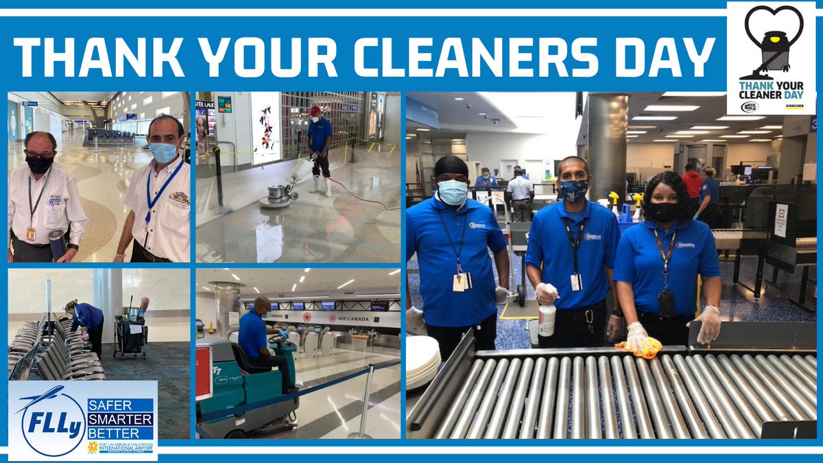 FLLFlyer's tweet photo. A huge thank you to the dedicated and skilled @Sunshine_SCSI staff at #FLL on this #ThankYourCleanerDay. We appreciate and value the work you do every day to maintain a safe, clean, and healthy #airport environment. https://t.co/JQG3Bn6Tg9