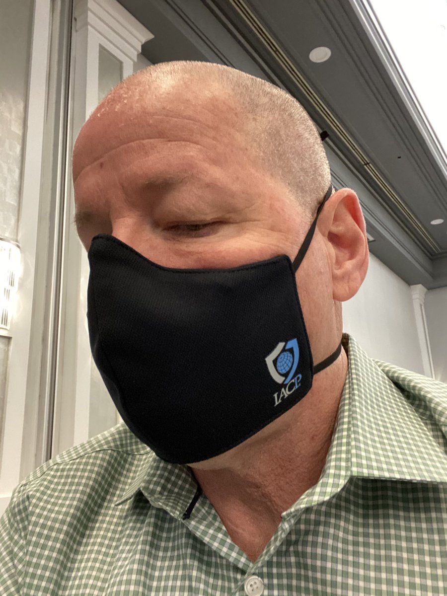 Sporting my new <a href="/TheIACP/">The IACP</a> mask (from <a href="/BlauerNation/">Blauer</a>)as we kick off the Financial Review Committee meeting at the IACP 2020 Board Meeting. Excited to participate in both the board events and the IACP 2020 Virtual Conference.