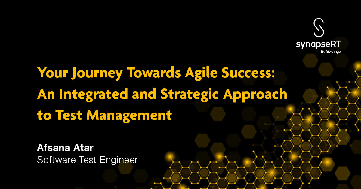 Goldfingerhold1's tweet image. Afsana Atar, author of the book “Hands-on Test Management with Jira”, discusses how you can design a comprehensive #testmanagement strategy to improve efficiency and reduce waste in the testing process. Watch this video to learn more: bit.ly/35iy3v3

#synapseRT #Jira