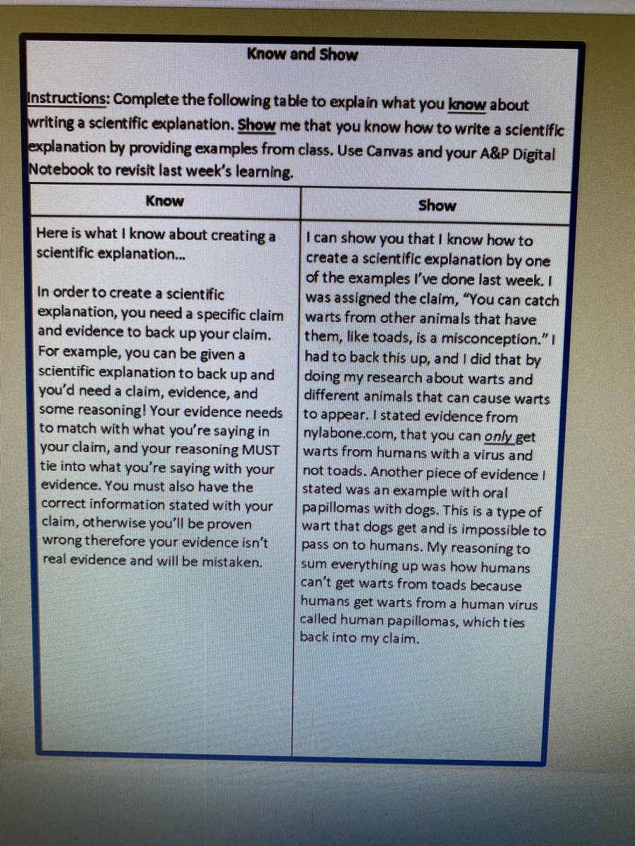 racheladamstn's tweet photo. “Know & Show” charts are a simple way for students to share their understanding. This is a great assessment strategy for all content areas! #AssessmentDL #distancelearning2020 @DFISHERSDSU @VinceBusta https://t.co/pEFMLB0MXI