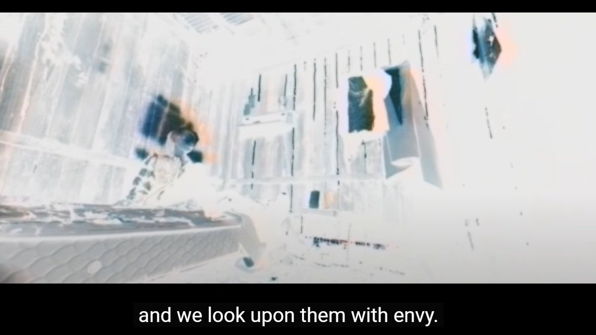 "why do we desire what we cannot acquire?"this pertains to the mortals who wants to become just like them. but then again, it seems they wanted to come back. they want their humanity back that's why "we looked upon them with envy"UPON so they're somehow AT THE TOP