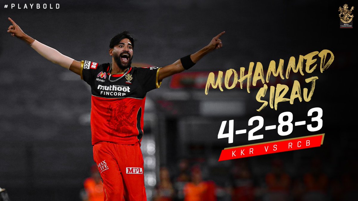 RCBTweets's tweet photo. Only bowler to bowl 2️⃣ maiden overs in an IPL match! 🔥🔥🔥

Correction, MAIDEN WICKETS* 😎

#PlayBold  #IPL2020  #WeAreChallengers #Dream11IPL #KKRvRCB https://t.co/eI89cP2fak