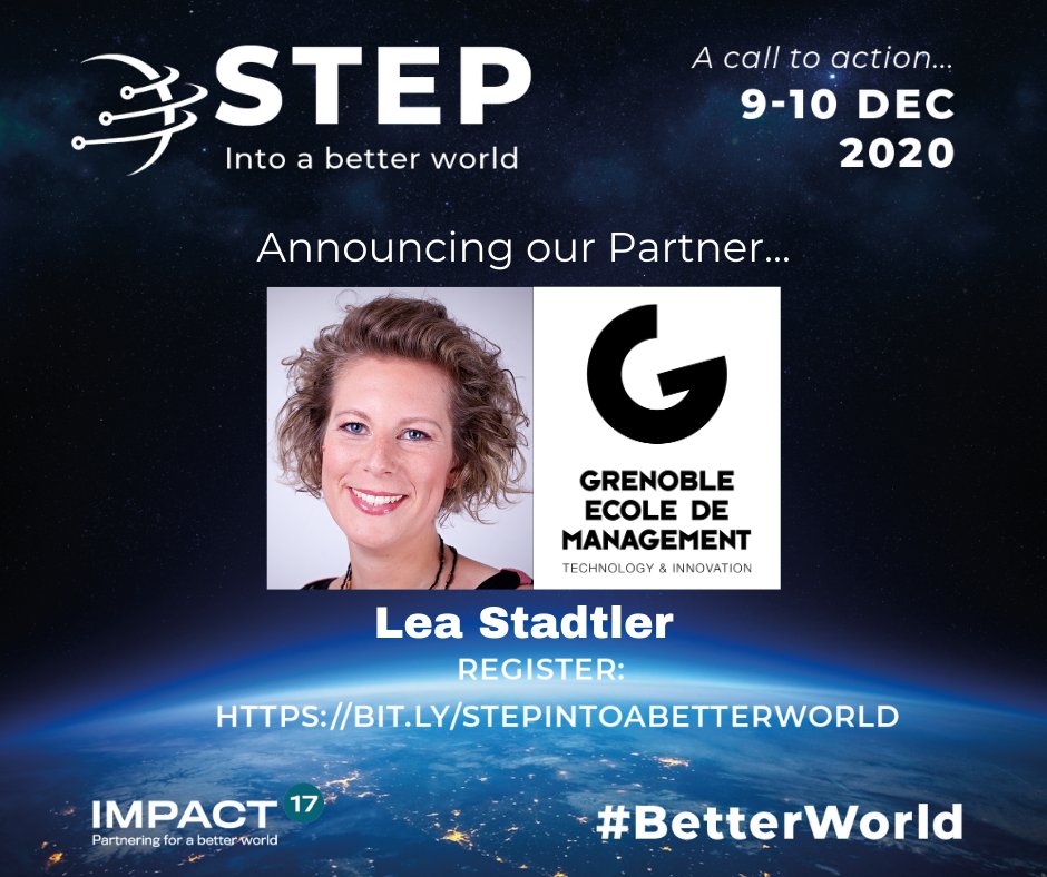 Impact17_'s tweet photo. @Impact17 proudly introduces our partner @Grenoble_EM  (Ecole de Management) as an action architect, for the partnering for a better world theme of the STEP into a Better World: A call to action conference (Dec. 9-10)

Register here: https://t.co/am47IlBpbq

#BetterWorld
#STEP https://t.co/GcrWE8D32a