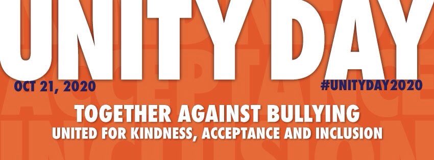 SchoolHilton's tweet photo. It is #UnityDay2020! 🧡🧡
We stand against bullying. We are united for kindness, acceptance, and inclusion. 🧡
#NNPSSTAND #HiltonHerons
@NNPSYouthDev https://t.co/YVFXJO6N3b