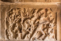 Although similarity to modern representation is obvious, the early form of Durga is not Mahisamardini (killer of the buffalo demon). Although latter would become popular across India by Gupta era, the almost exclusive identification of Durga as Mahisasurmardini came later 2/n