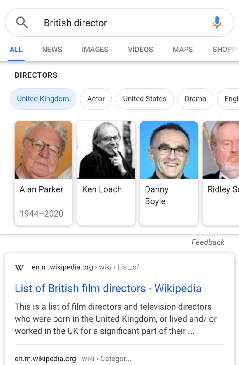 Did you know if you Google 'Black British Director', one person shows up as if they are entirely representative.

Whereas when you Google 'British director' you get a list.

That's not okay.