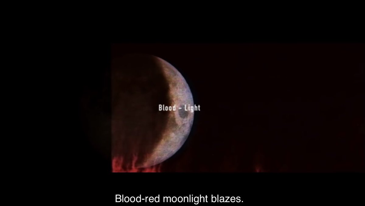 this is when it gets reALL: with the use of the text “blood-light” and jake saying “blood-red moonlight blazes”, its confirmed that the hand from before was covered in blood, AND there is a hint towards more supernatural concepts with the blood red moon and blood