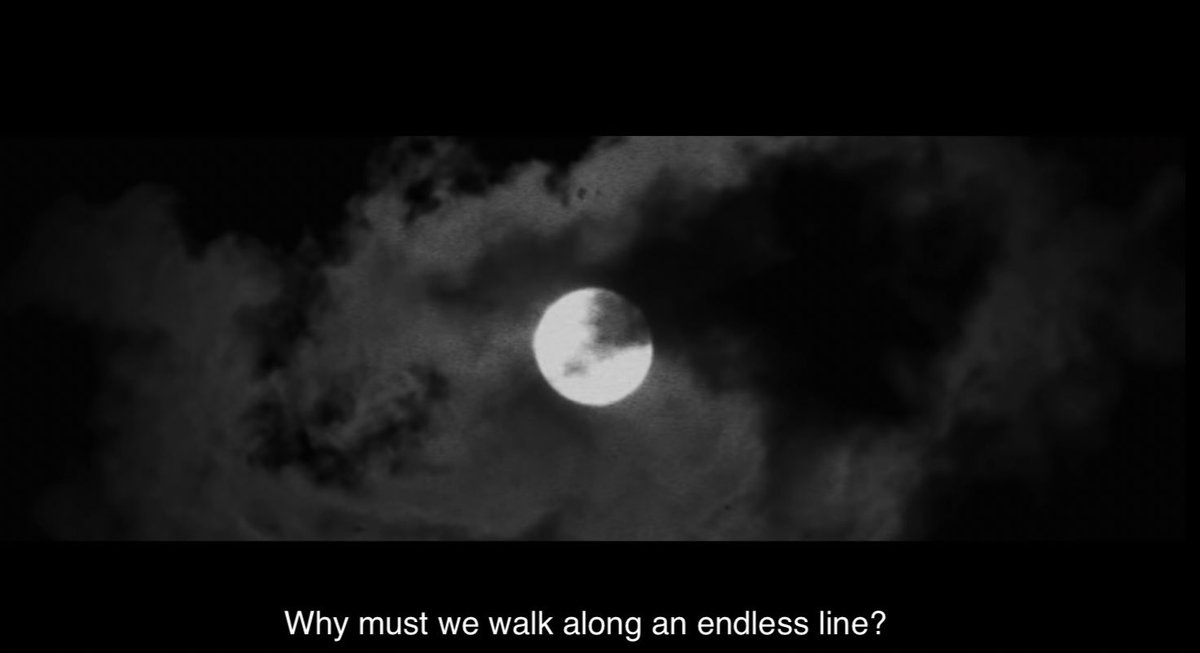 omg another moon, but the words “why must we walk along an endless line” works with the idea of immortal beings as they can never die of old age thus they walk along the “endless line”