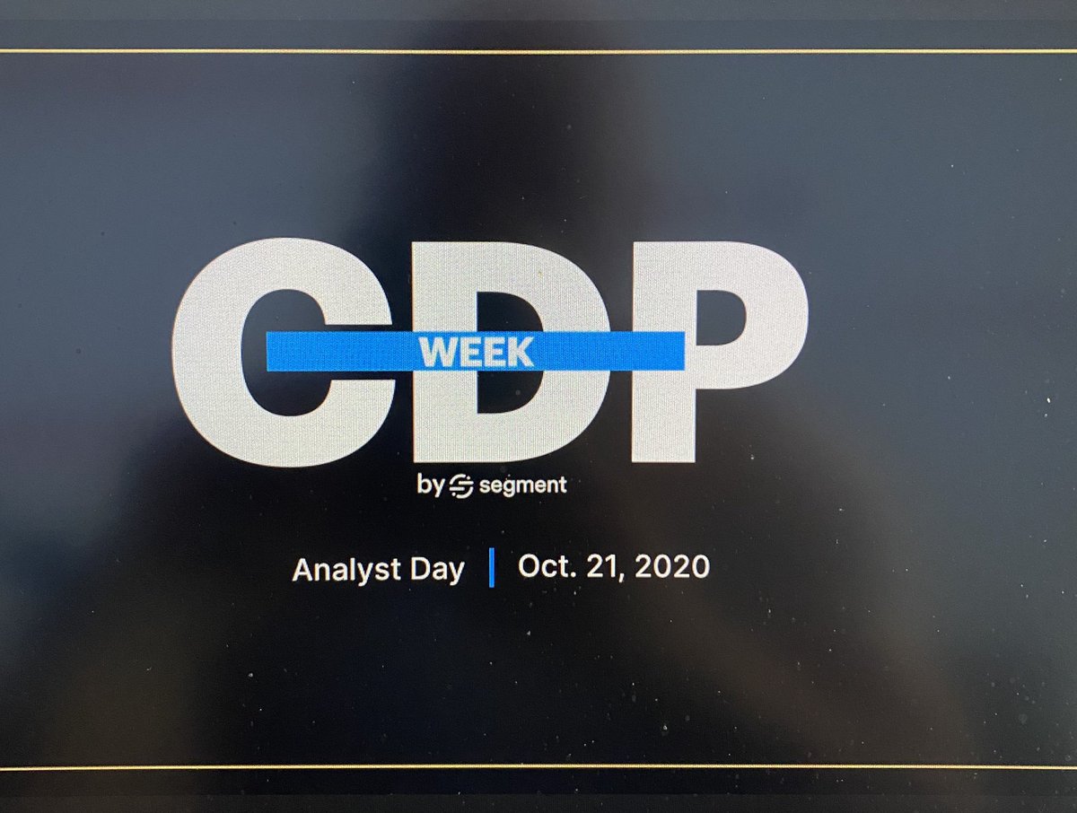 danielnewmanUV's tweet photo. There may be no hotter topic in #tech right now thang the customer data platform (#CDP)
Now tuning into @segment Analyst day to get inside what the newly acquired company (@Twilio) has in store. #CDPweek https://t.co/uRciQ90cZH