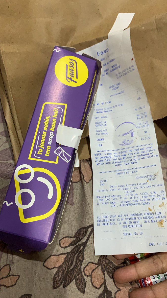 shazz192's tweet photo. @faasos @Help_at_Faasos ordered 3 paneer cheese wrap and disappointed as there was not a speck of cheese instead it was mayonnaise . Really!! Didnt expect to see cheap tricks from you guys . https://t.co/BKpREZa00X