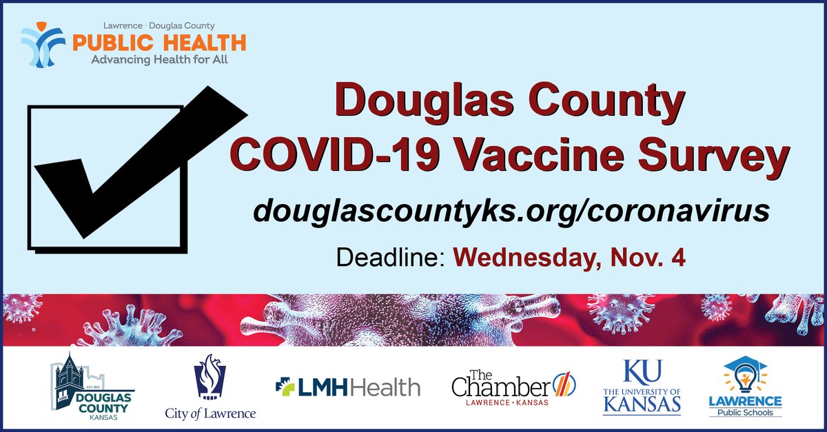 Douglas County residents can complete a short survey with the goal of understanding the willingness of adults in the community to receive an FDA-approved COVID-19 vaccine once it’s available 

More info: bit.ly/2HeWAcy

#DGKSCOVID