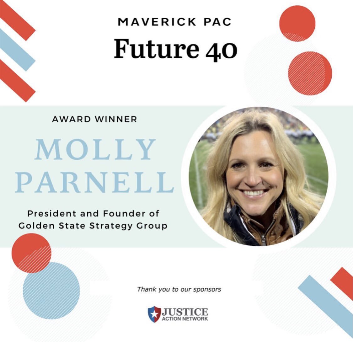 millanpatterson's tweet photo. Congratulations to @molly_parnell for this amazing honor! Without her, the CAGOP would not have the resources it needs to compete across California! We couldn’t be more proud of you, Molly! #MavPacFuture40 https://t.co/lKU2D3w8DA
