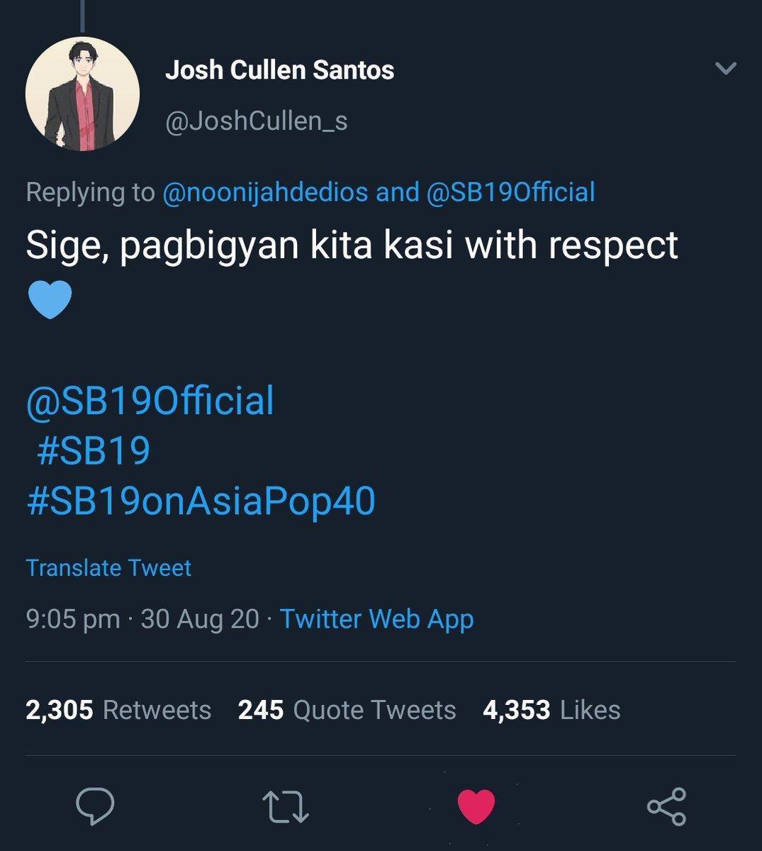 He gets along with gimmicks (bingo, memes, long hashtags, whatever it is)  @SB19Official  @JoshCullen_s