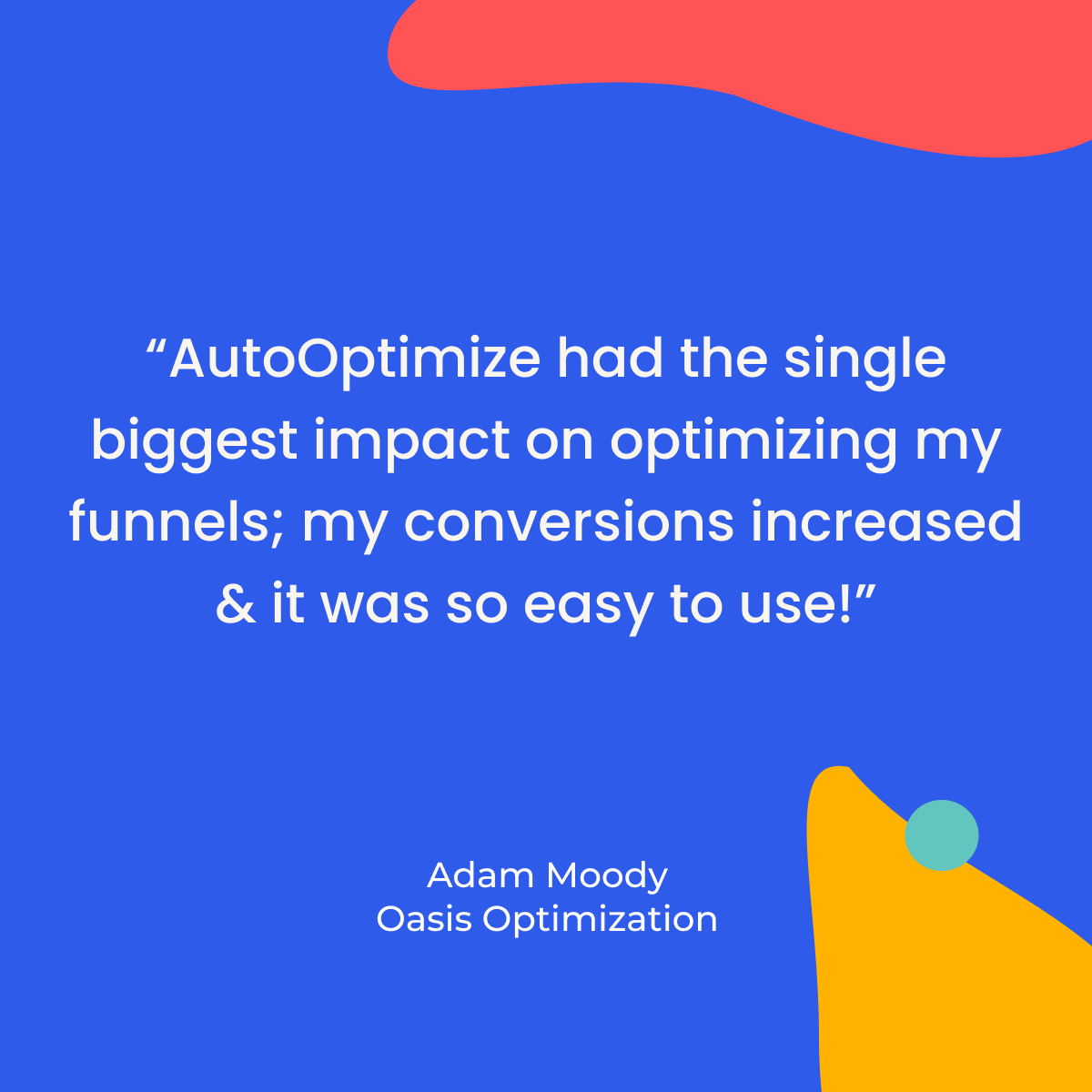 AutoOptimize's tweet image. How easy is AutoOptimize to use? Hear from one of our customers on how quickly and easy it was to optimize his funnels to increase conversions. 

#ConversionRateOptimization #conversionrate #Websites #conversionstrategy #websitedesign #websitedevelopment #marketer #copywriter