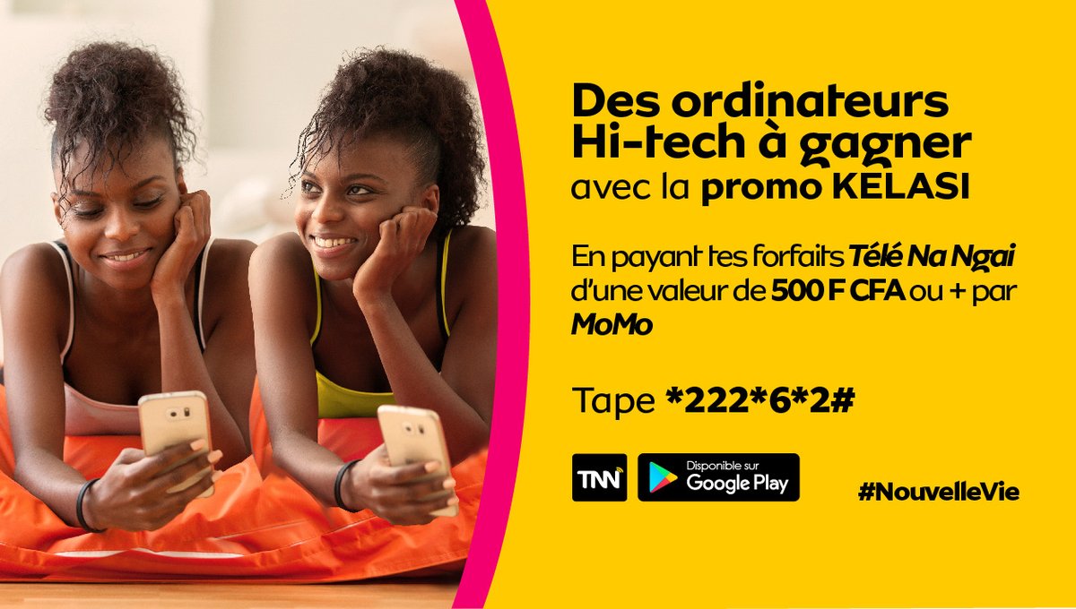 MTN_123's tweet photo. En plus d’une bourse scolaire à gagner,
Tentez de gagner un ordinateur.
En payant votre forfait TNN
De 500FCFA ou plus par MoMo
#promokelasi #tnn #mtntnn #mtncongo #ChezMoiAuCongo #Team242 #congo #nouvellevie #EverywhereYouGo #Widge #MTNwidge #cpasdeslol https://t.co/7Dq3K0ARvZ