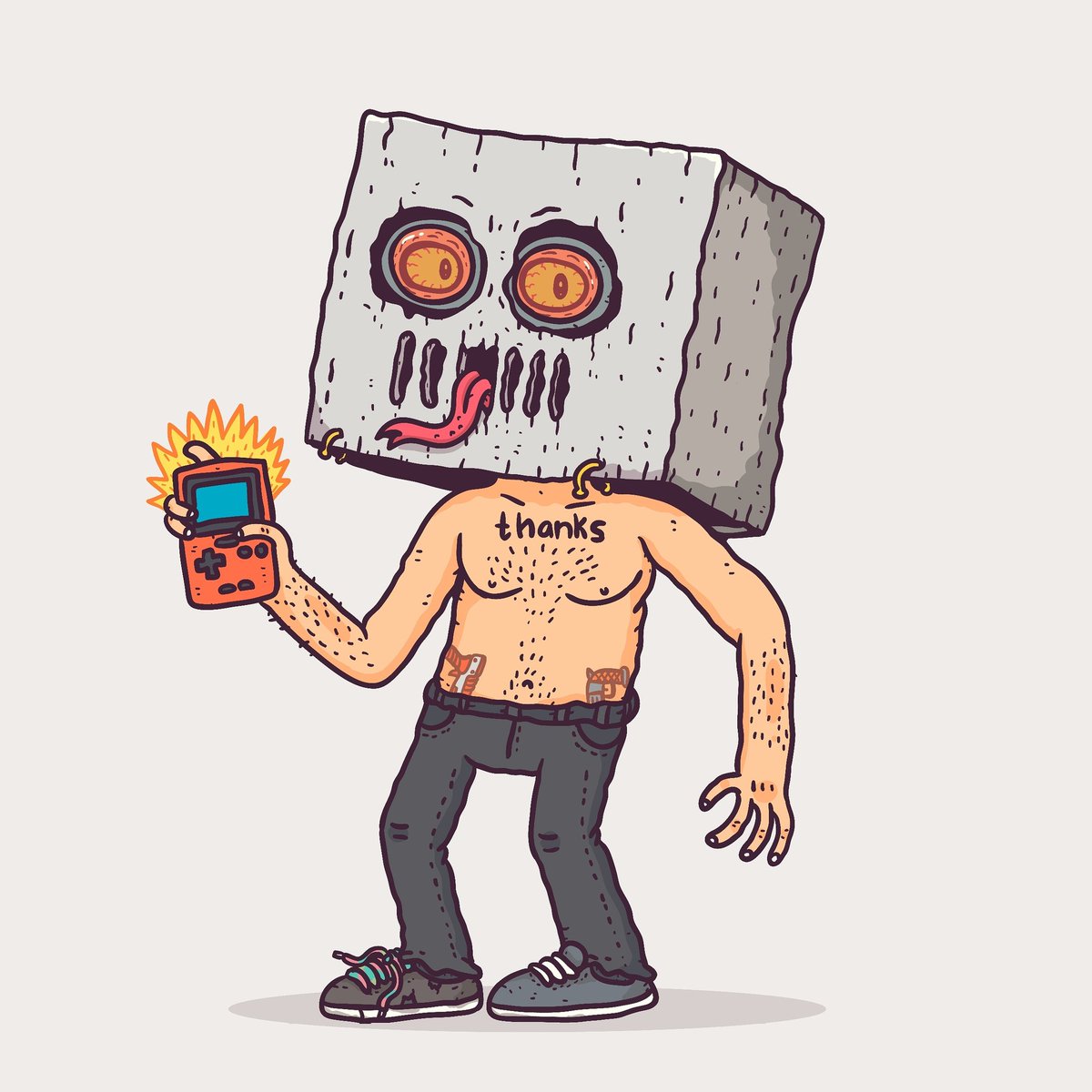 scatterpattern's tweet image. i got a cool monster portrait done. The artist isn&apos;t on Twitter. Check out Hexyeah on Instagram!