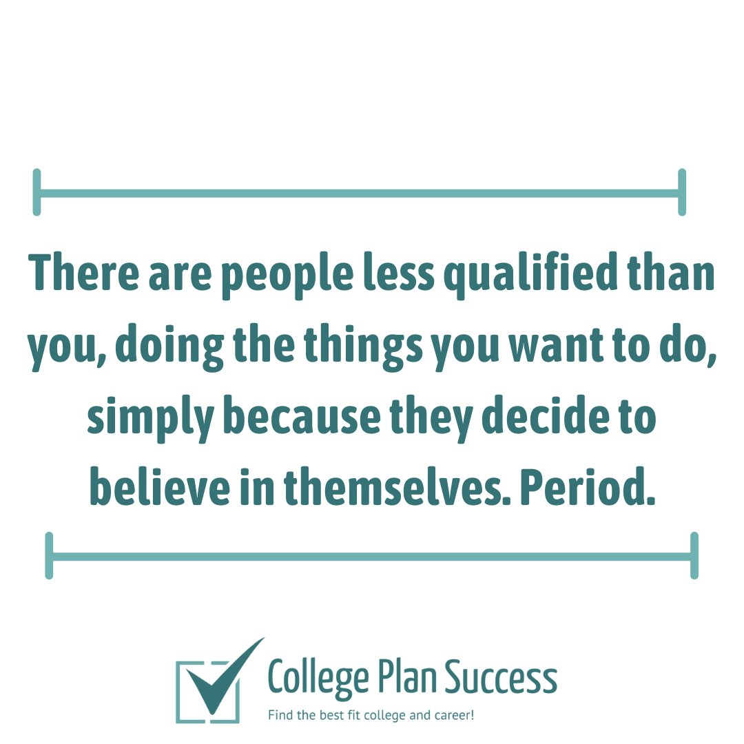 CollegePlanSuc1's tweet photo. There are people less qualified than you, doing things you want to do, because they believe in themselves and take action. Period.

📍https://t.co/sUZ9yi2l9Z

#college #collegechoices #collegeadmissions #collegestudent #collegetips #collegeplanning #collegeplanner  #student https://t.co/EecZ7mi9ON