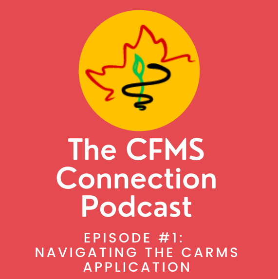 CFMSFEMC's tweet photo. We are excited to announce the release of the CFMS Podcasts! It is a collection of three separate series - Research in Medicine, Life as a Doctor to be and the CFMS Connection podcast series.  EPISODE 1: NAVIGATING THE CARMS APPLICATION is out now!
https://t.co/MDDNupfPqu https://t.co/D7WgDP1UpH