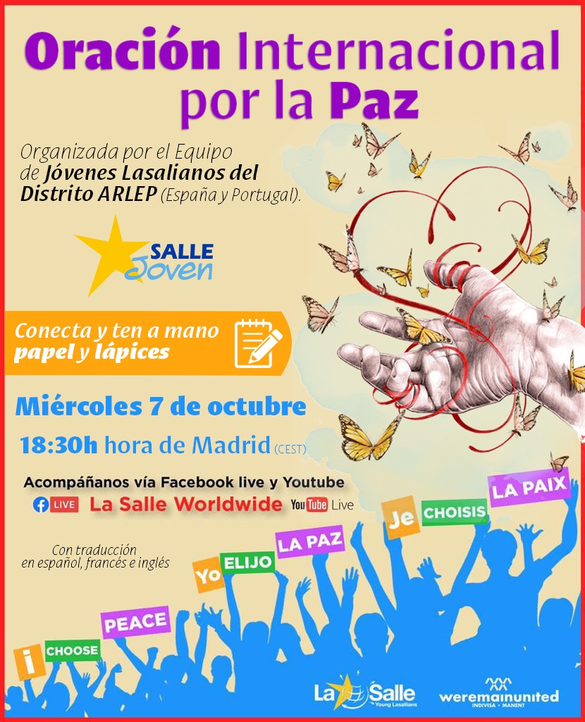 lasallesestao's tweet photo. Última actividad de Jornadas Internacionales Lasalianas por La Paz 🎶los Jóvenes Lasalianos del mundo @lasalleorg sus voces en el concierto virtual con actuaciones de jóvenes de todo el mundo.Estamos AHORA EN DIRECTO https://t.co/Qskw5Dm5L2 #ILDP2020 #IChoosePeace #YoElijoLaPaz https://t.co/TIG5kNX1UC