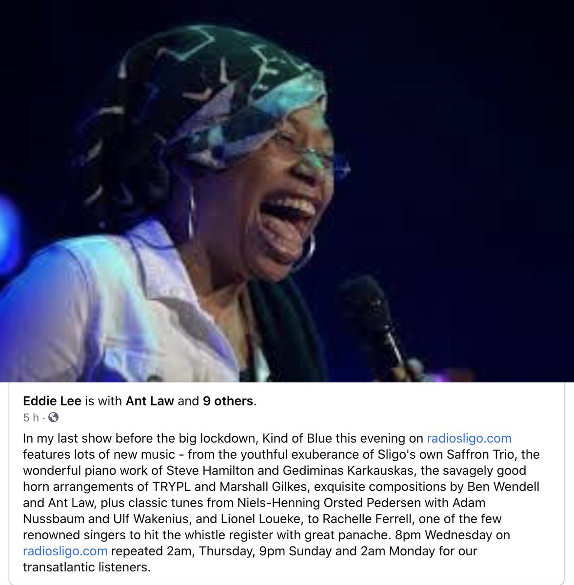 Tune in at 8pm radiosligo.com with  Eddie Lee
#music #radiosligo #GoodVibes