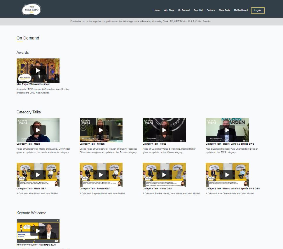So our first ever virtual #NisaExpo draws to a close. But fear not, one of the advantages of it being held online is you can catch up on anything you've missed with the #ondemand option. So feel free to come back + watch at your leisure. Thanks to @XsemLtd for the cunning plan!