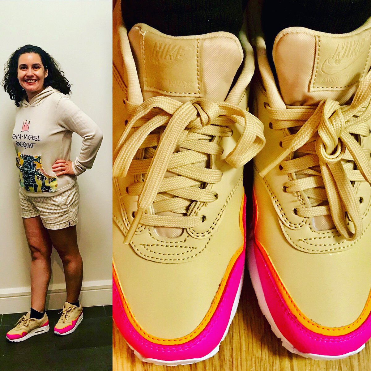 Storm24Jenkins's tweet photo. #NewPost checking in for another Photoshoot Fresh this weekβs theme Fall Looks rocking my 1fave #Basquiat hoodie frm @UniqloUSA /shorts older khaki print @nyandcompany combo with @Nike wmns Air Max 1 frm @goatapp .. drop me a comment of ur fave fall looks so far ! #swaggability https://t.co/AfEK1EMWPk